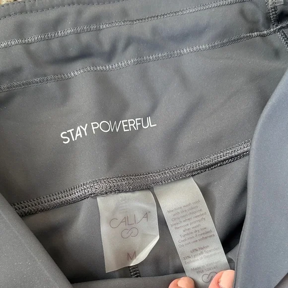 Calia by Carrie underwood Power Lux Leggings Gray Pockets size Medium - Picture 8 of 13